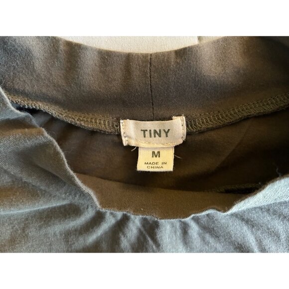 Tiny Anthropologie Olive Green Eyelet Lace Puff Sleeve Sweatshirt Top Women’s M - Picture 6 of 10